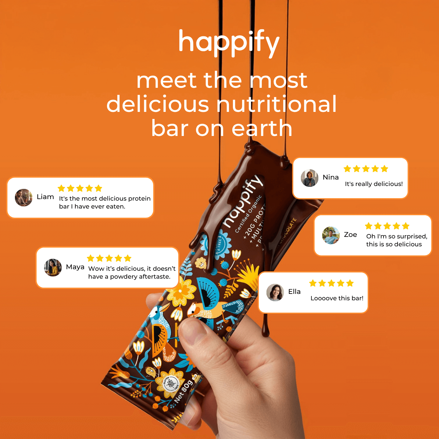 HAPPIFY BAR DARK CHOCOLATE