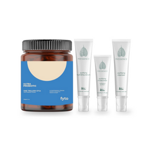 Purifying skin care essentials and Ultra Probiotic Superfood