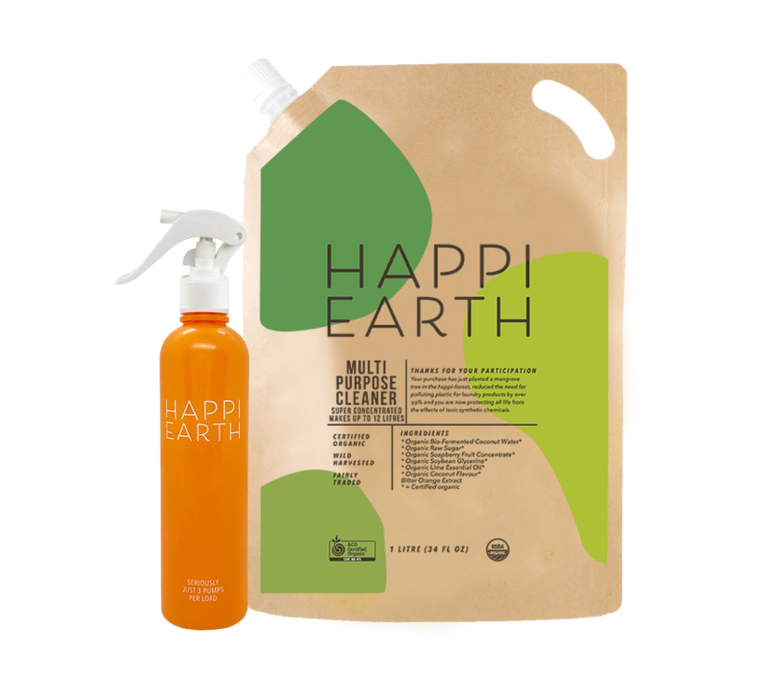 Happi Earth Laundry Liquid 1L 400回洗濯可能 オーガニック洗剤 ハッピー（HAPPI) – WWFジャパン PANDA SHOP
